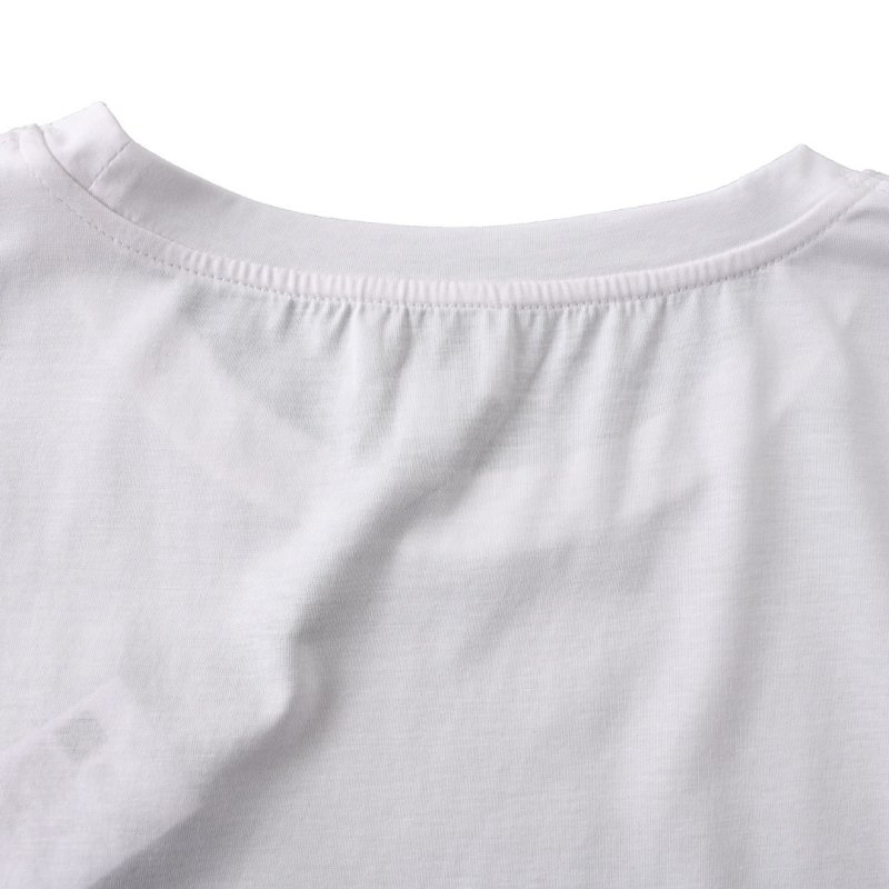 Burberry White Pocket T-Shirt with Striped Trim view