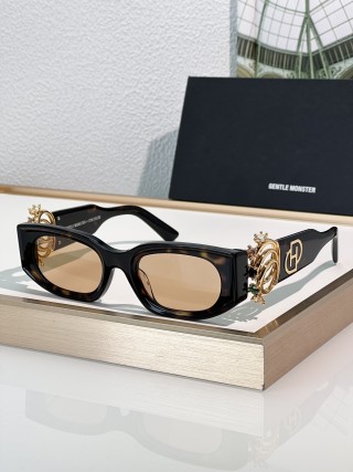 Gentle Monster Black & Gold Ornate Sunglasses