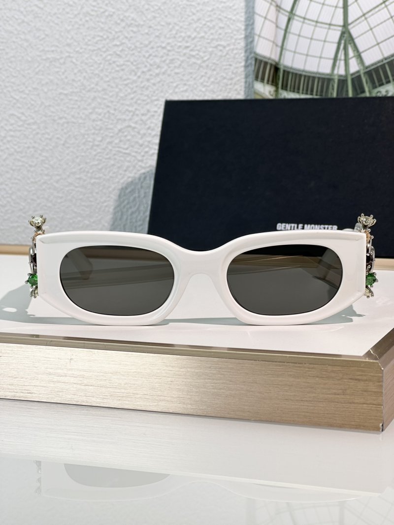 Gentle Monster Black & Gold Ornate Sunglasses view