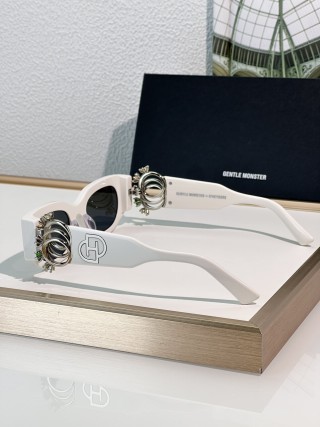 Gentle Monster Black & Gold Ornate Sunglasses view 7