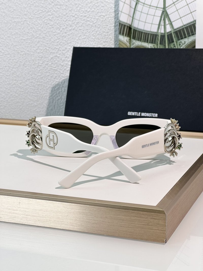 Gentle Monster Black & Gold Ornate Sunglasses view