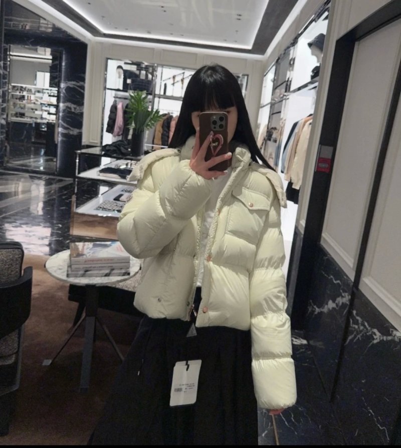 Cream Puffer Down Jacket – Lightweight Winter Coat