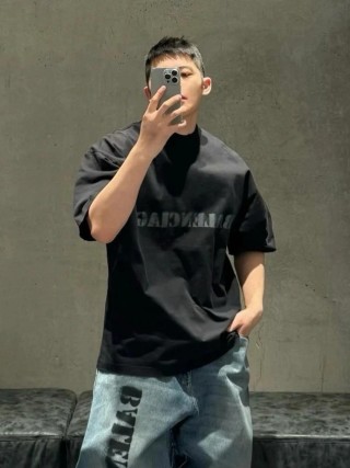 Balenciaga Black Logo T-Shirt view 2