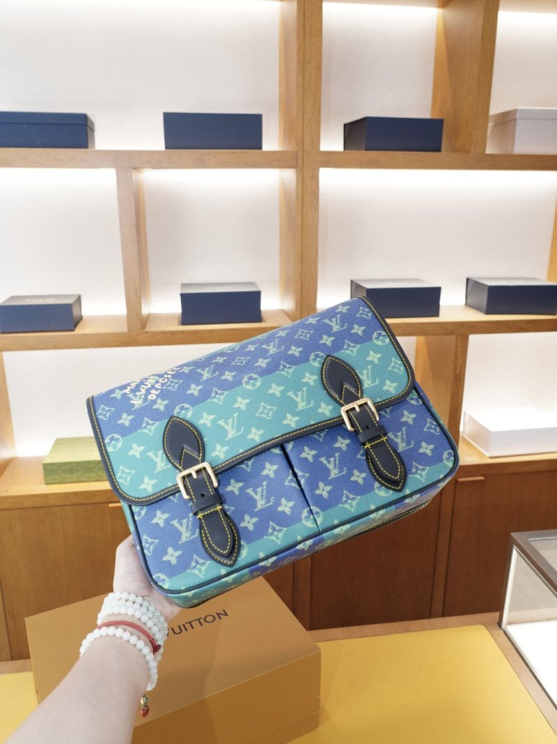 Louis Vuitton LV Monogram Gradient Crossbody Shoulder Bag Blue view