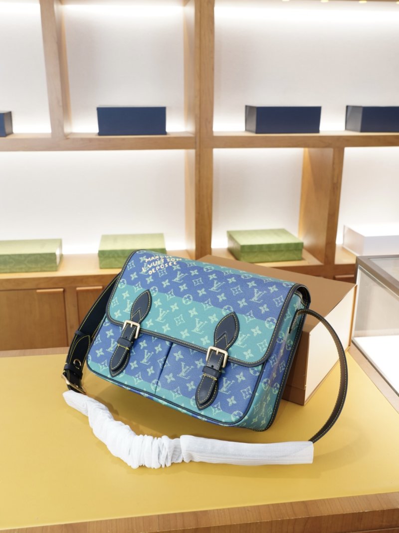 Louis Vuitton LV Monogram Gradient Crossbody Shoulder Bag Blue view