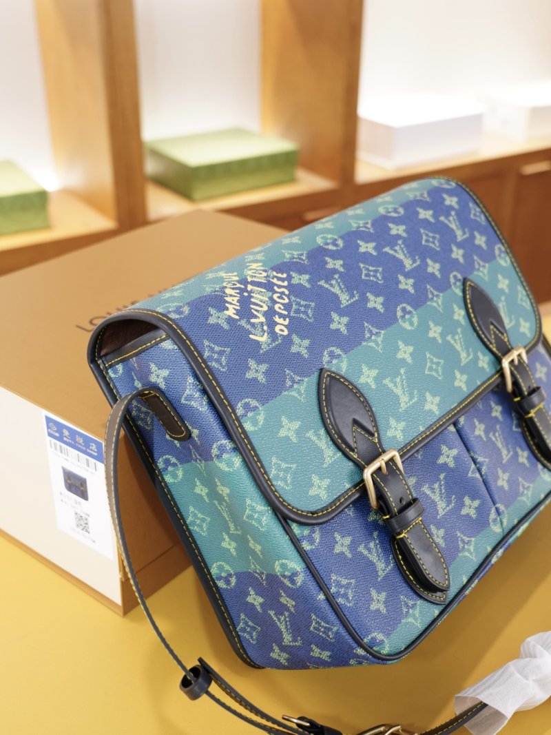 Louis Vuitton LV Monogram Gradient Crossbody Shoulder Bag Blue view