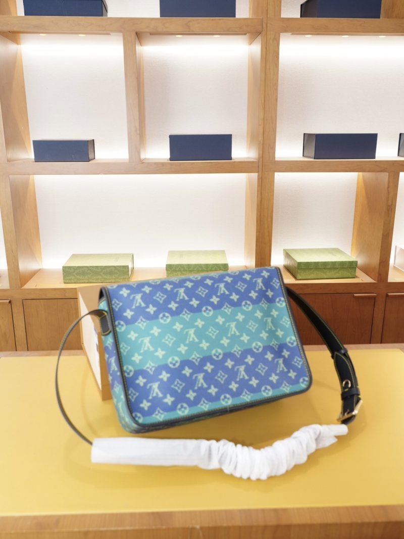 Louis Vuitton LV Monogram Gradient Crossbody Shoulder Bag Blue view