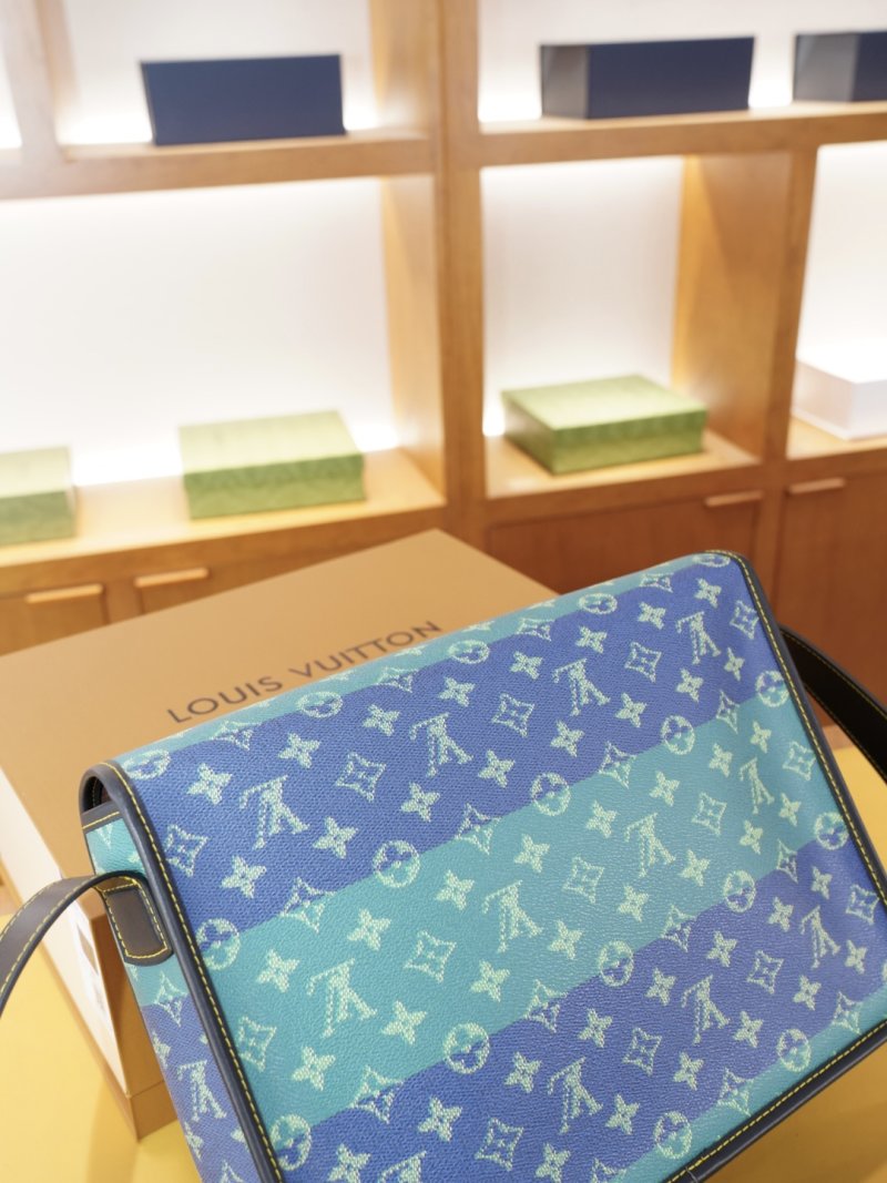 Louis Vuitton LV Monogram Gradient Crossbody Shoulder Bag Blue view