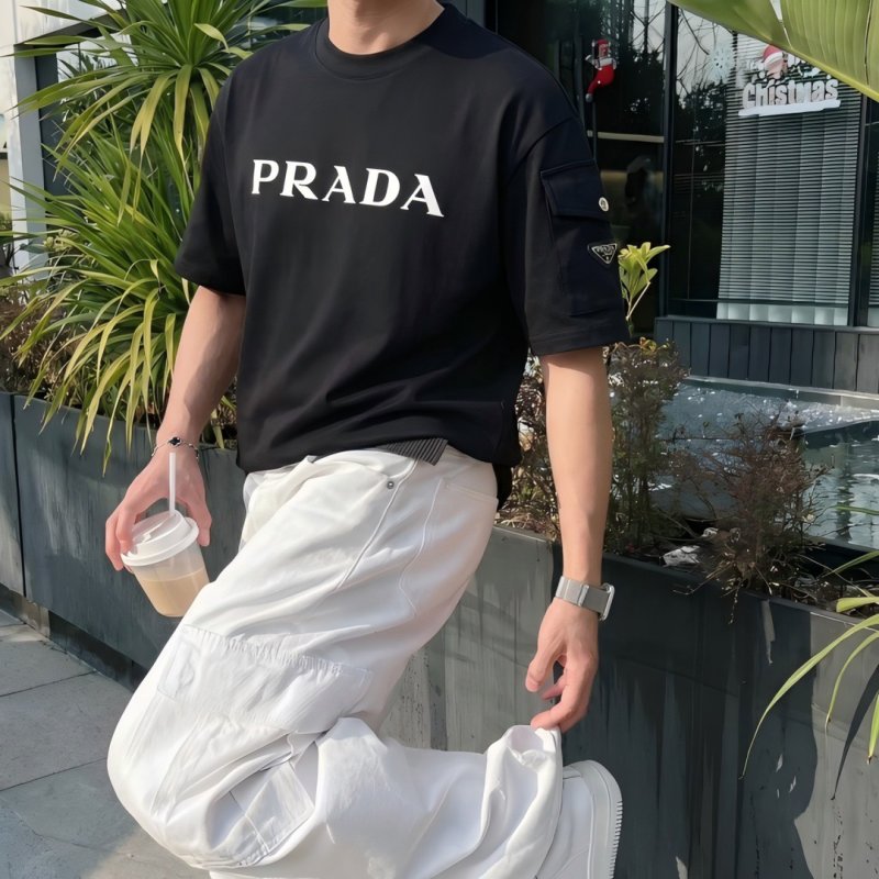 Prada Black Logo T-Shirt view