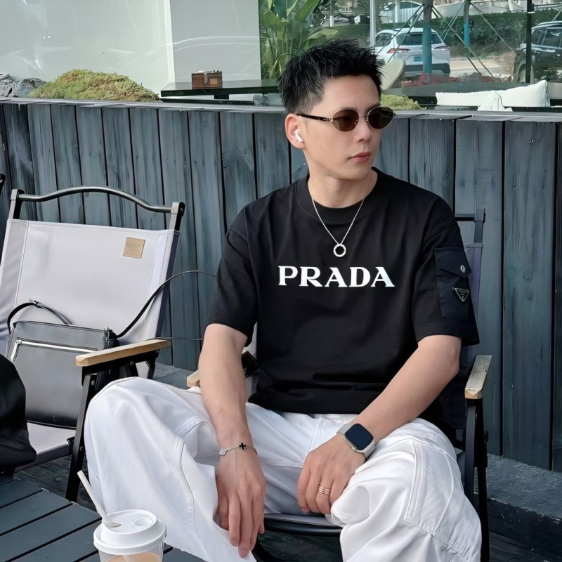 Prada Black Logo T-Shirt view