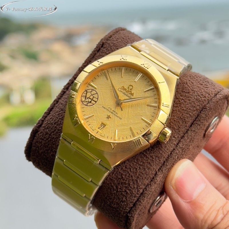 Omega Constellation 41mm Gold Steel Watch Replica view