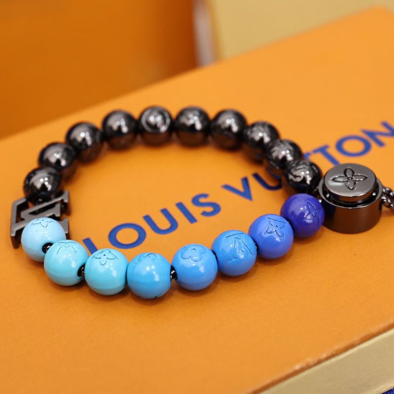 Louis Vuitton Monogram Beads Gradient Blue Adjustable Bracelet view