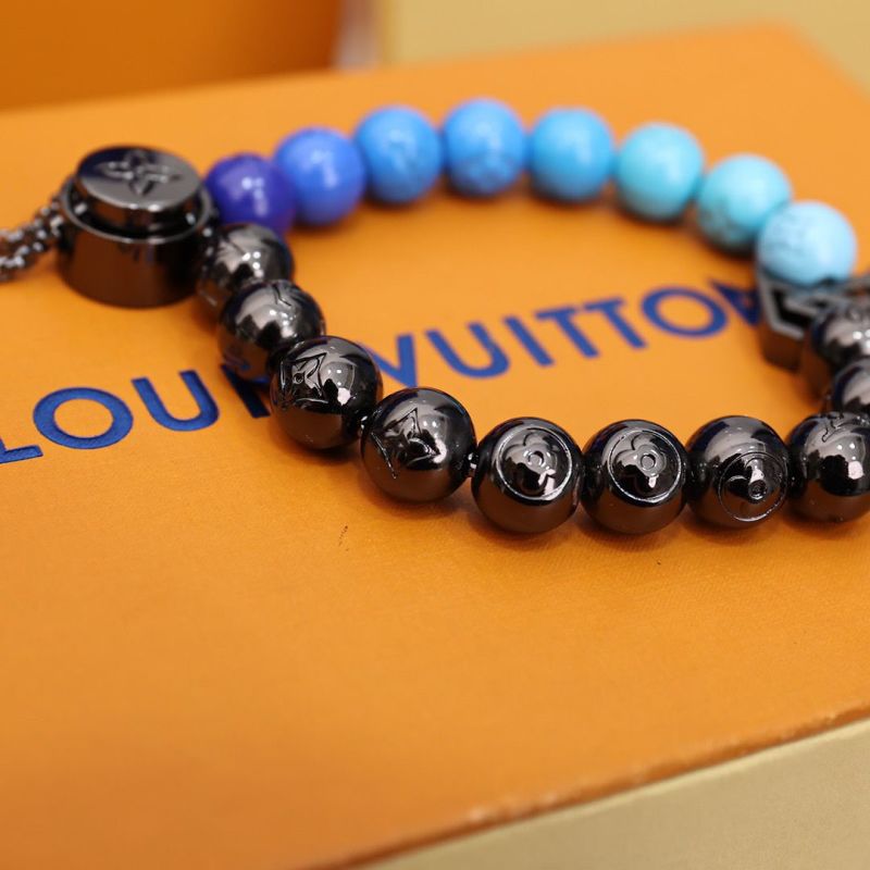 Louis Vuitton Monogram Beads Gradient Blue Adjustable Bracelet view