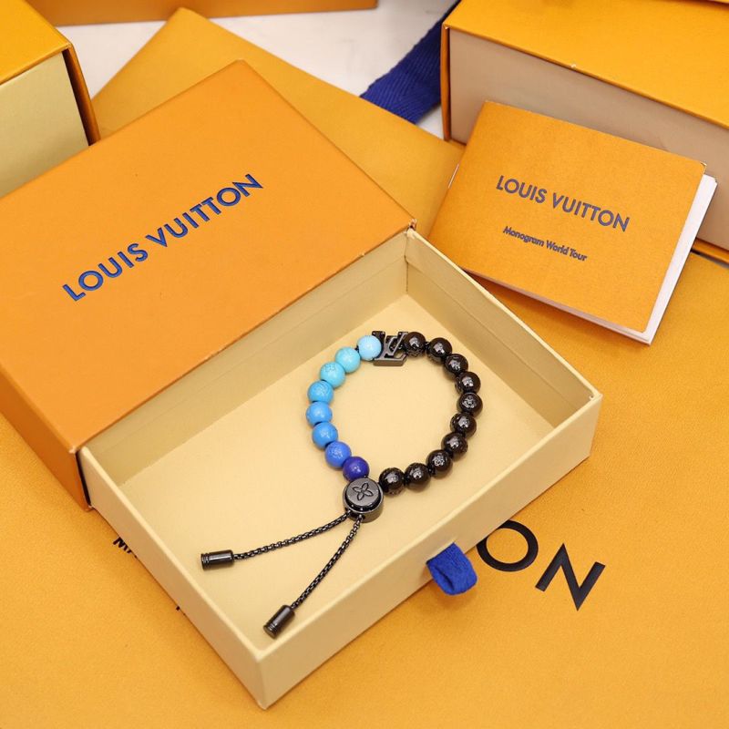 Louis Vuitton Monogram Beads Gradient Blue Adjustable Bracelet view