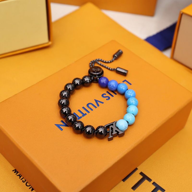 Louis Vuitton Monogram Beads Gradient Blue Adjustable Bracelet view