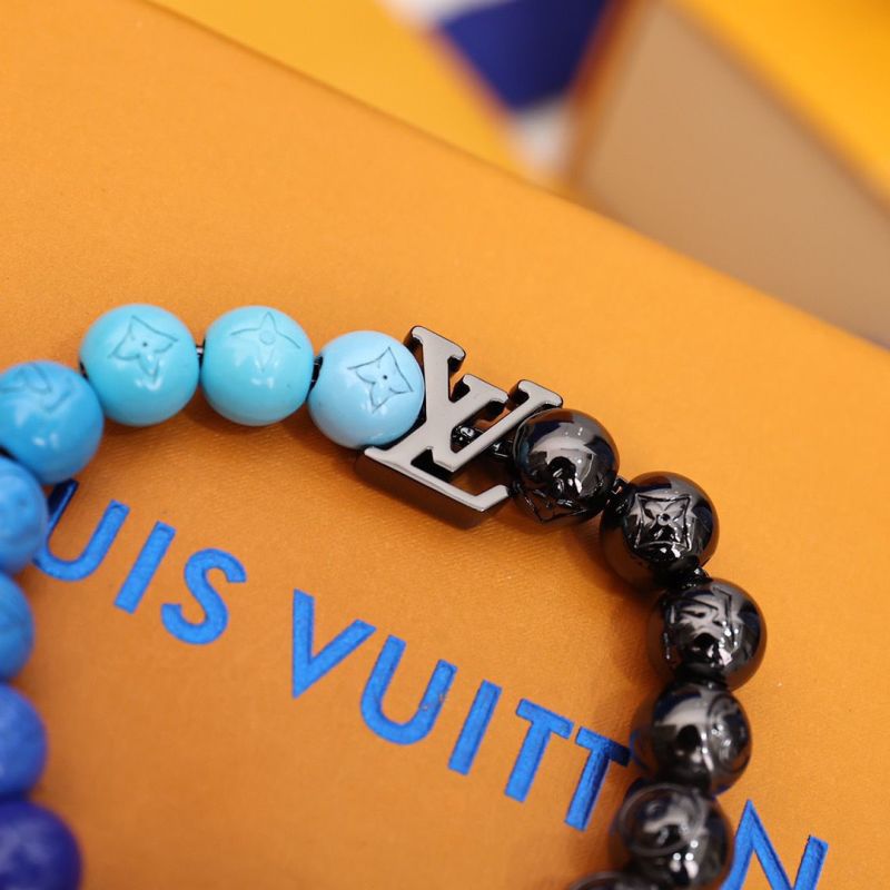 Louis Vuitton Monogram Beads Gradient Blue Adjustable Bracelet view