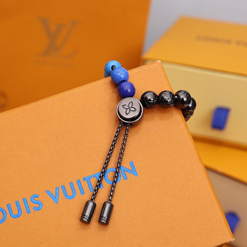Louis Vuitton Monogram Beads Gradient Blue Adjustable Bracelet view