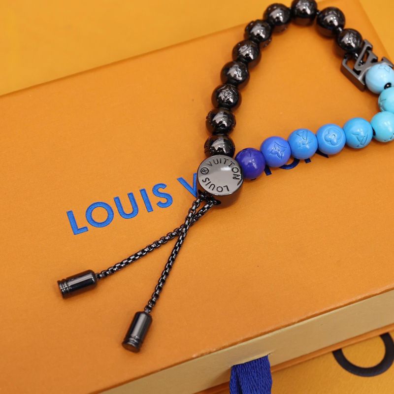Louis Vuitton Monogram Beads Gradient Blue Adjustable Bracelet view