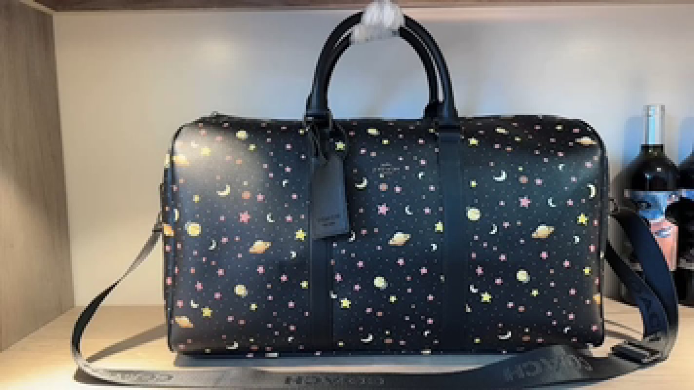 Louis Vuitton Keepall Bandoulière 55 Cosmic Print Black