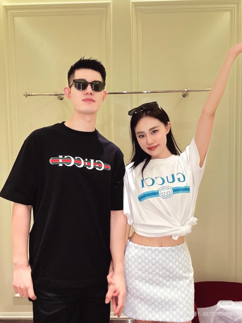Gucci Logo Embroidered Black T-Shirt view