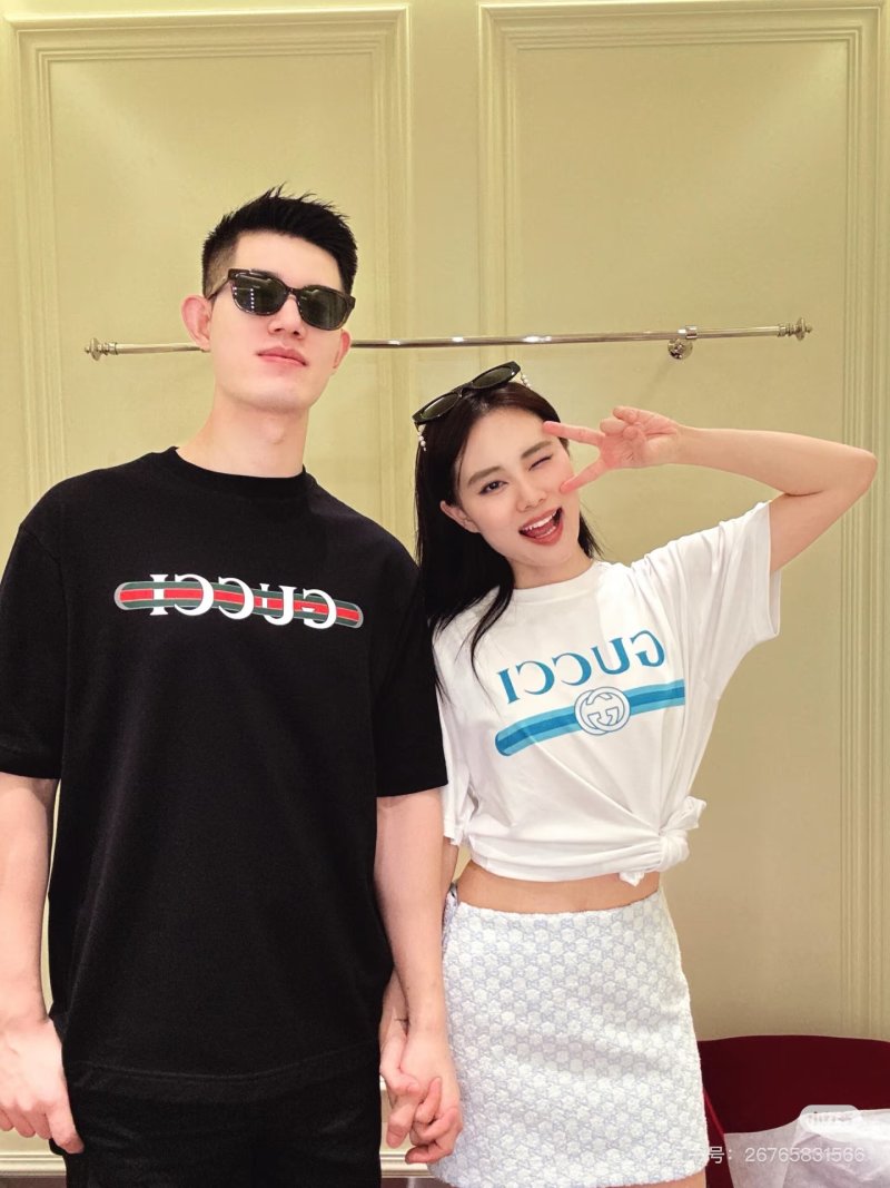Gucci Logo Embroidered Black T-Shirt view