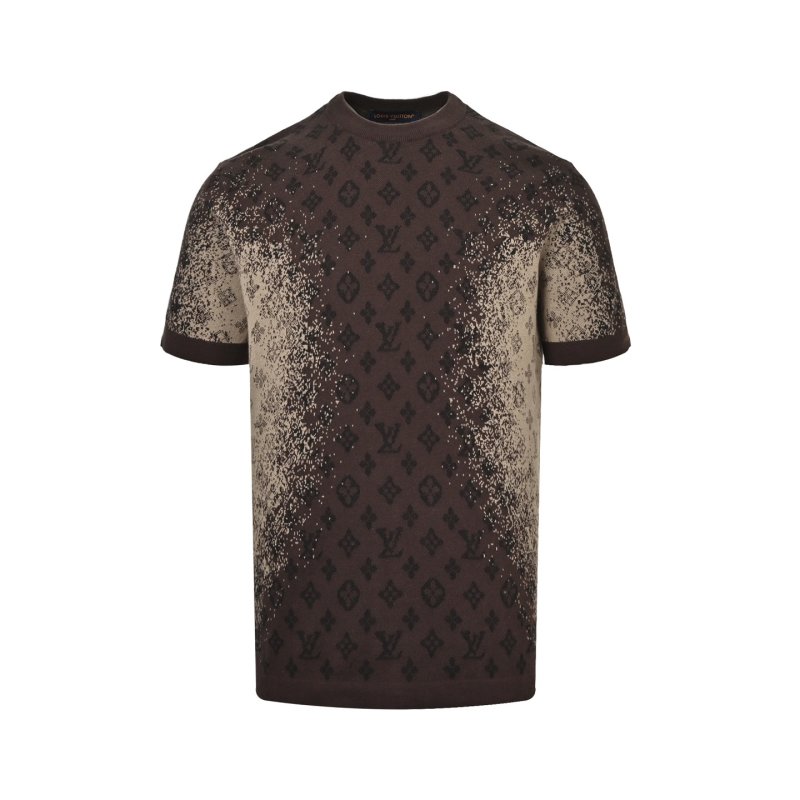 Louis Vuitton Monogram Gradient Sparkle Knit T-Shirt Brown