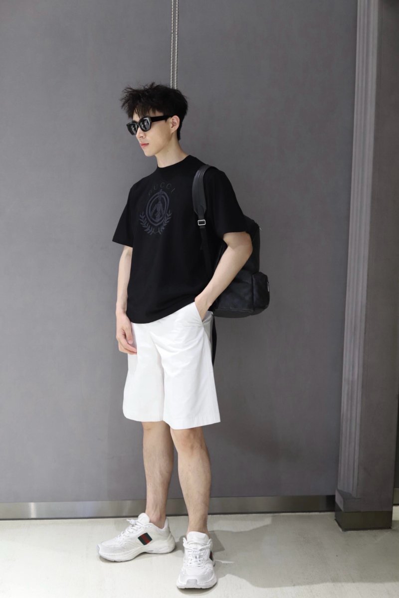 Black Crew Neck Short Sleeve T-Shirt view
