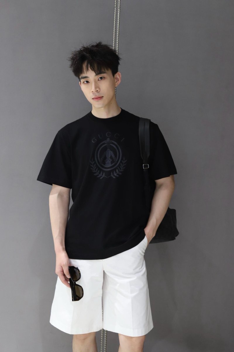 Black Crew Neck Short Sleeve T-Shirt view