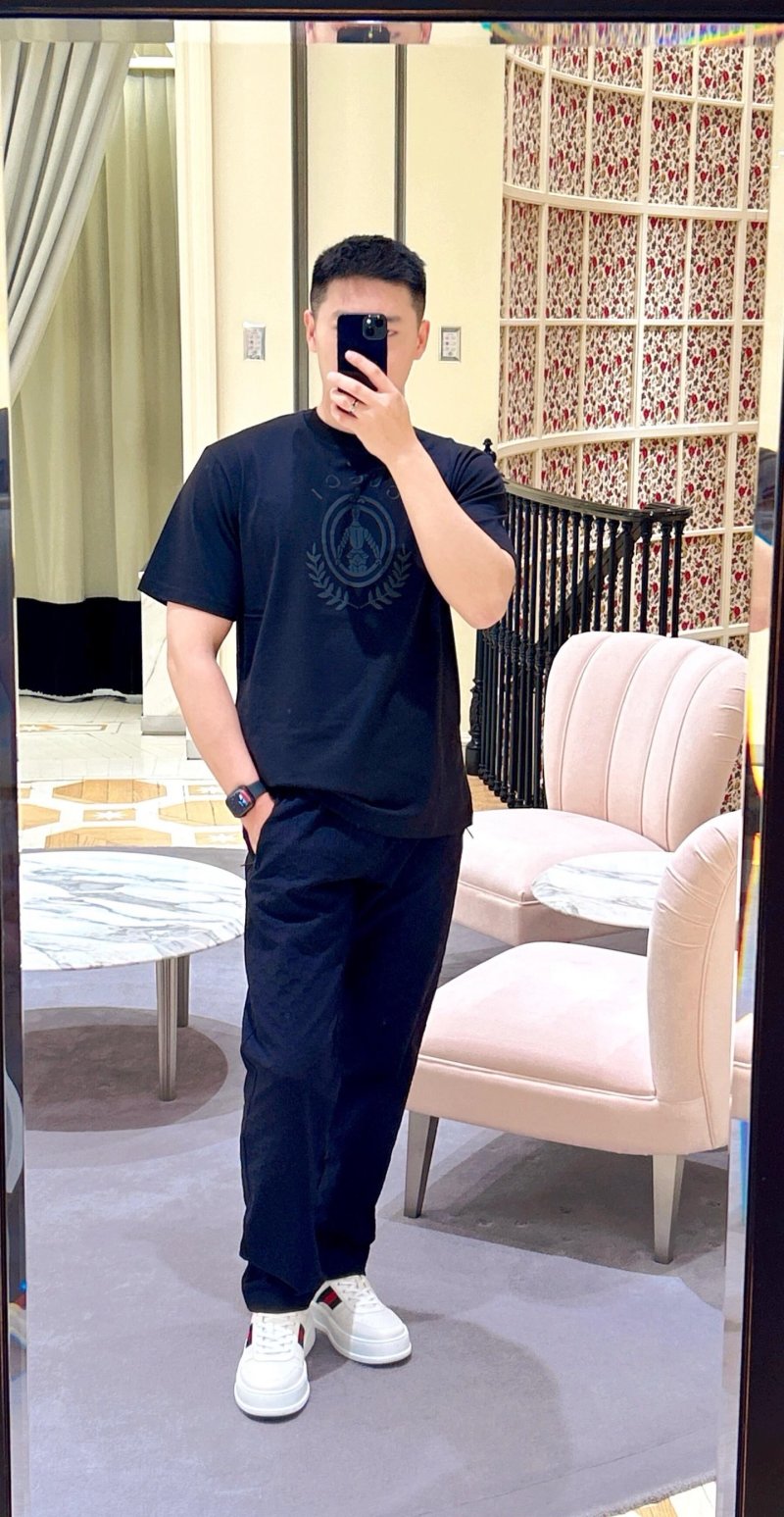 Black Crew Neck Short Sleeve T-Shirt view