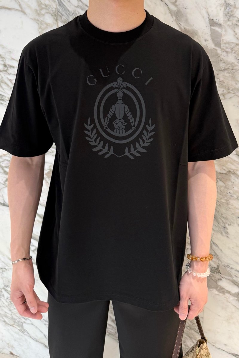 Black Crew Neck Short Sleeve T-Shirt view