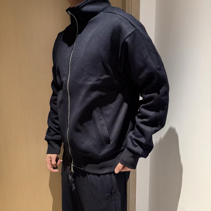 Navy Full-Zip Track Jacket with Fleece Collar view