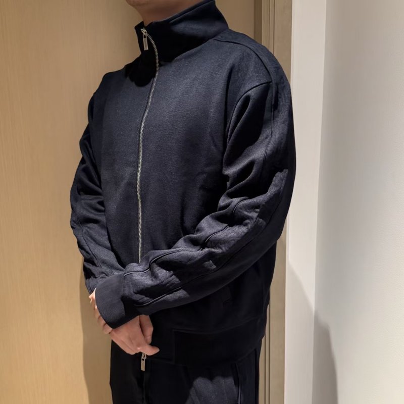 Navy Full-Zip Track Jacket with Fleece Collar view