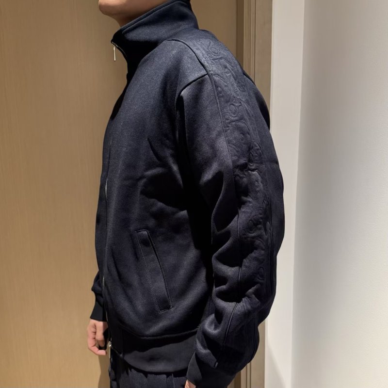 Navy Full-Zip Track Jacket with Fleece Collar view