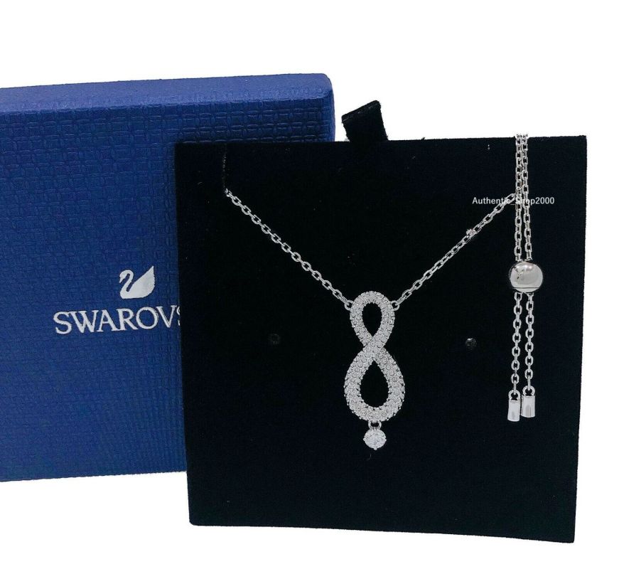 Swarovski Infinity Eternal Love Crystal Pendant Necklace Silver view
