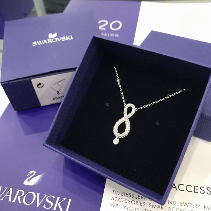 Swarovski Infinity Eternal Love Crystal Pendant Necklace Silver view