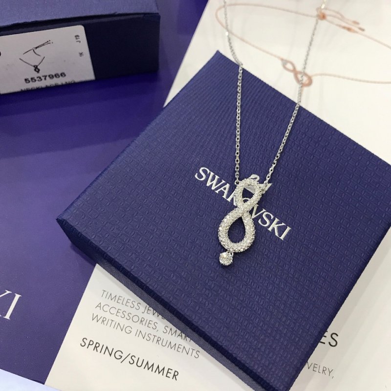 Swarovski Infinity Eternal Love Crystal Pendant Necklace Silver view