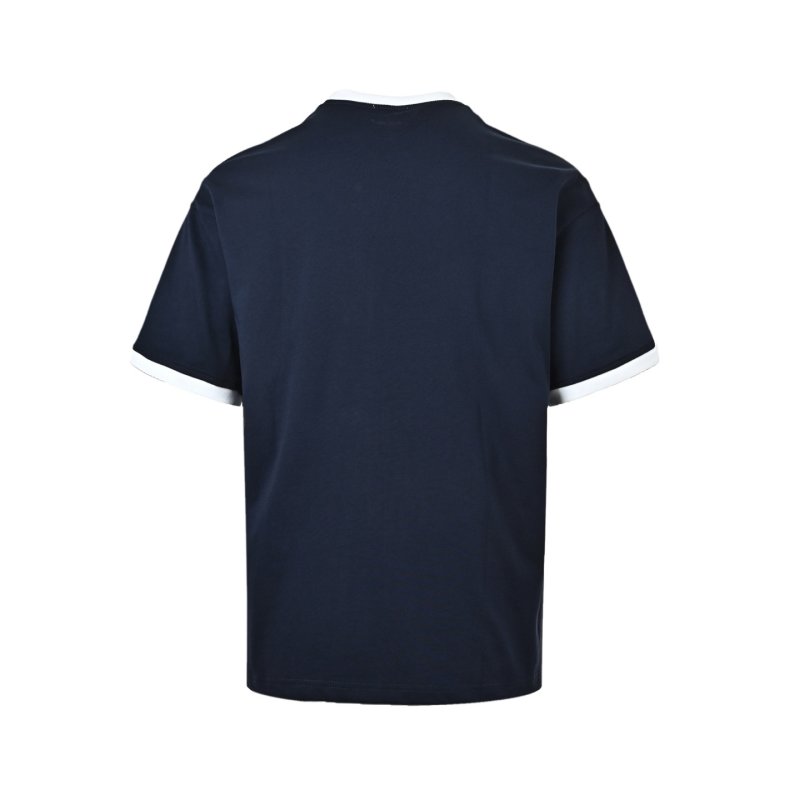 Black Oversized Graphic Logo T-Shirt with White Circle Emblem view