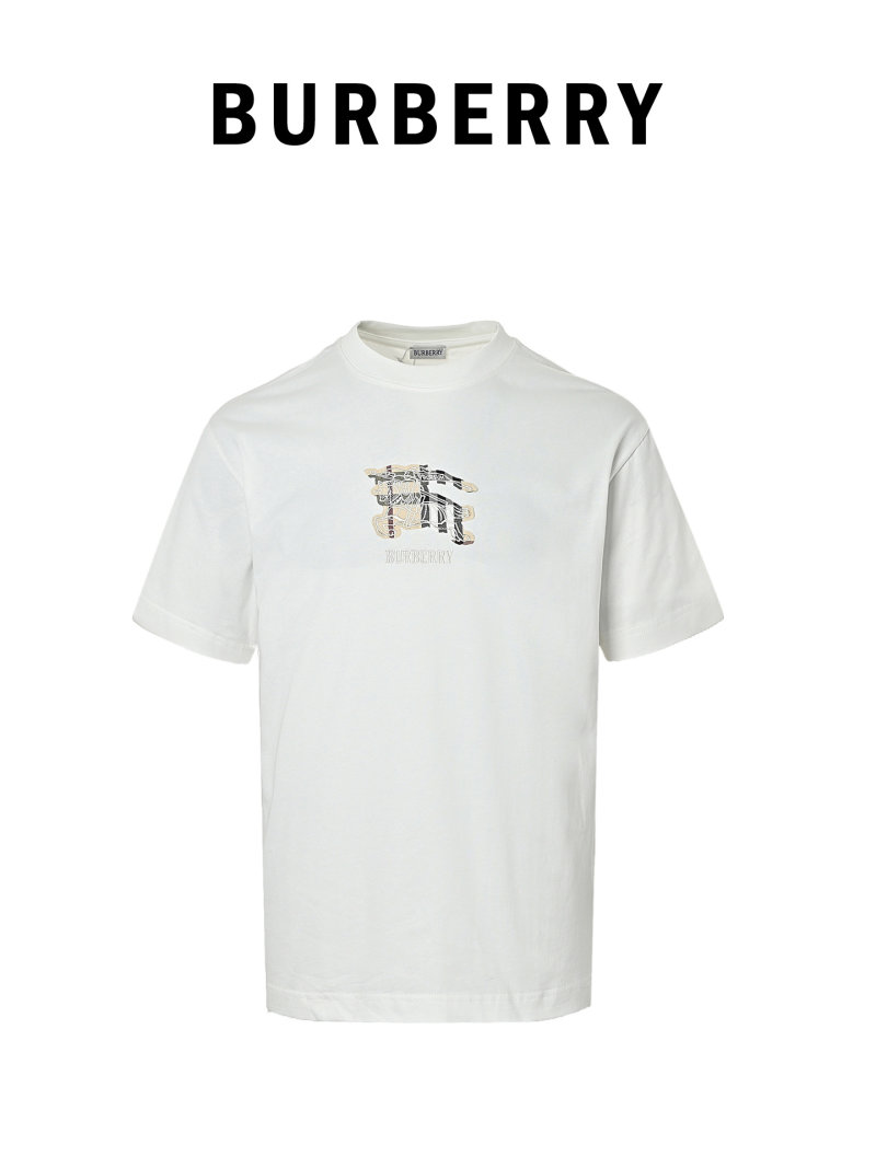 Burberry Equestrian Knight Embroidered T-Shirt White