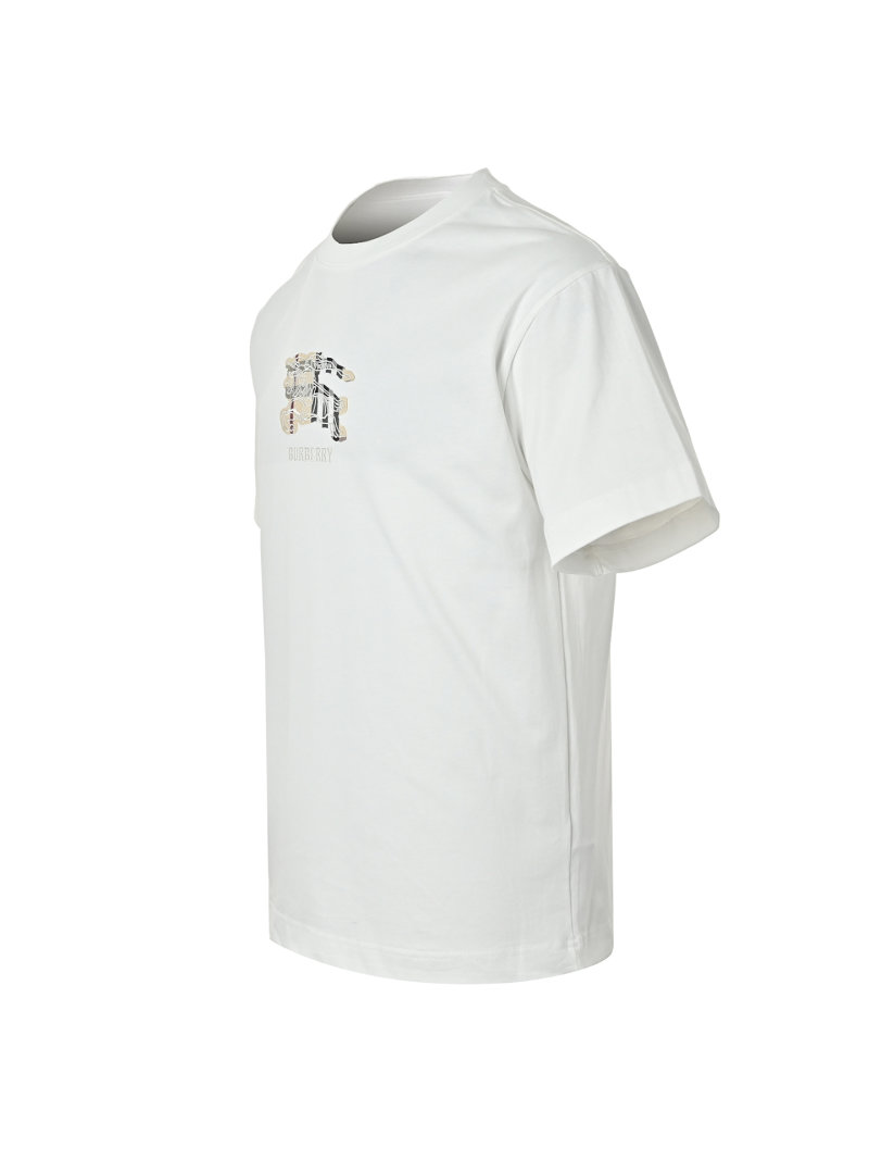 Burberry Equestrian Embroidered White T-Shirt view