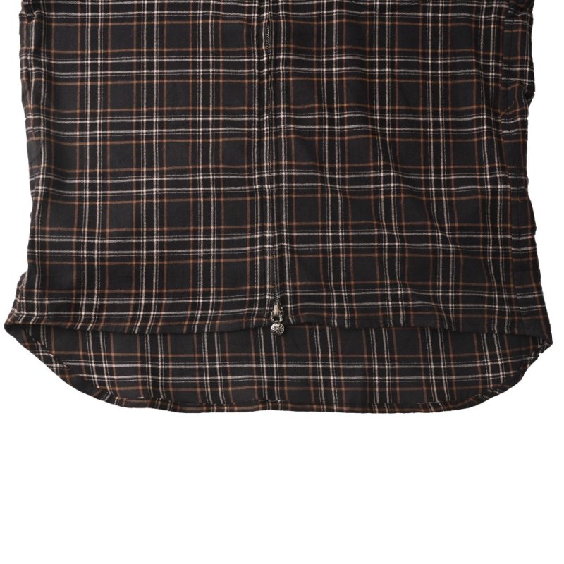 Black Plaid Short Sleeve Button-Up Shirt view