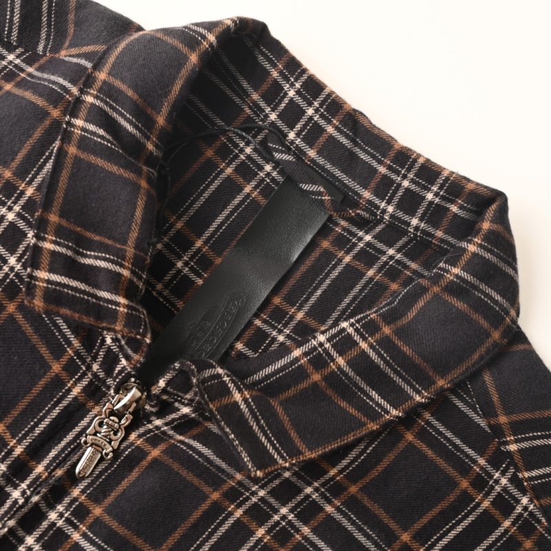 Black Plaid Short Sleeve Button-Up Shirt view