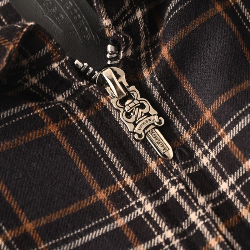Black Plaid Short Sleeve Button-Up Shirt view