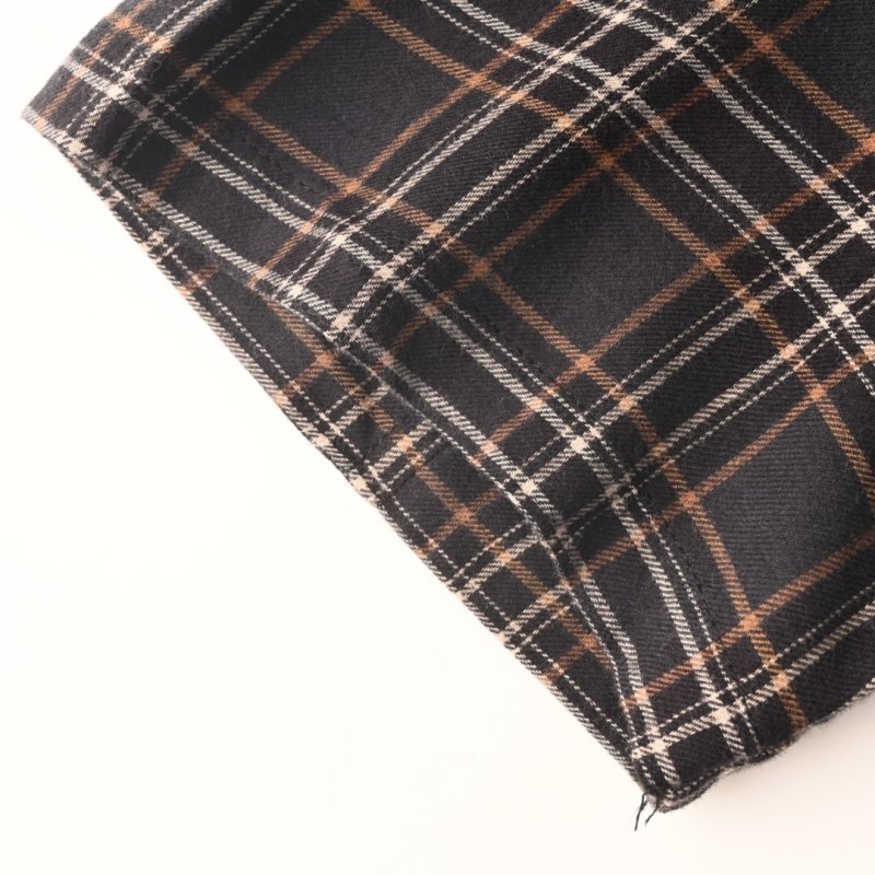 Black Plaid Short Sleeve Button-Up Shirt view