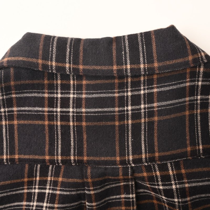 Black Plaid Short Sleeve Button-Up Shirt view