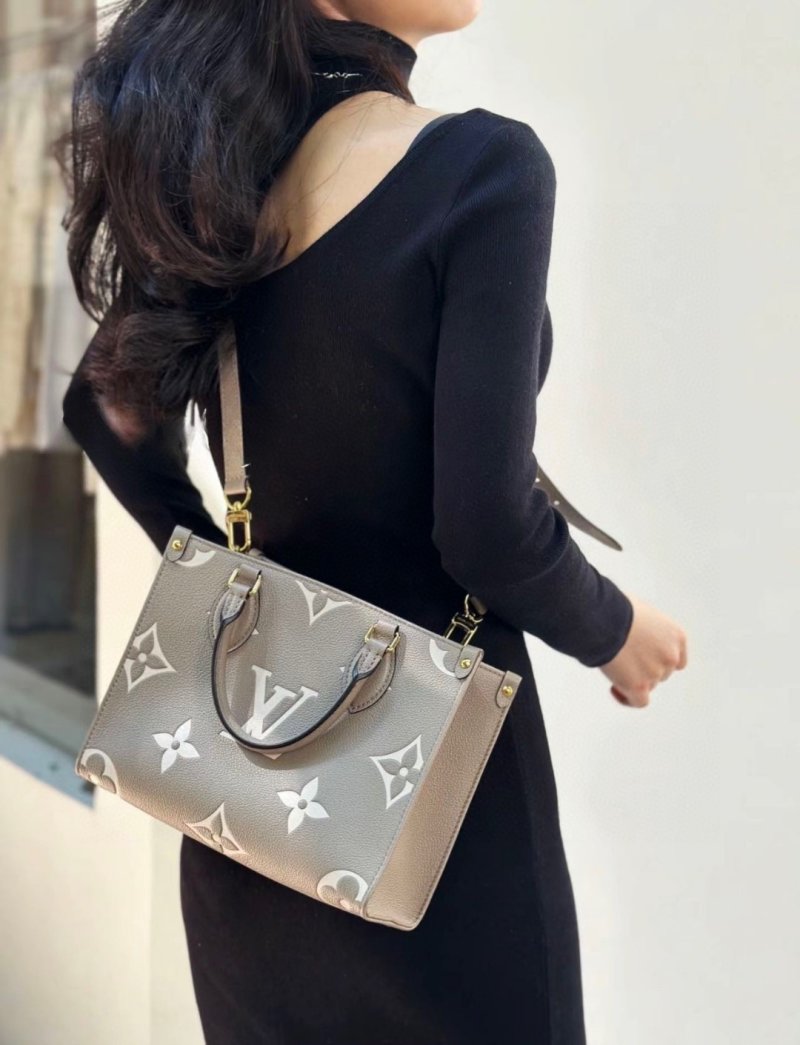 Louis Vuitton OnTheGo Monogram Tote Bag - Beige