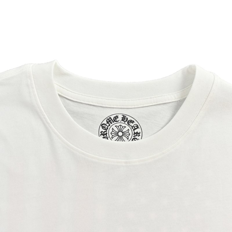 Chrome Hearts Vertical Flag Print Crew Neck T-Shirt White view