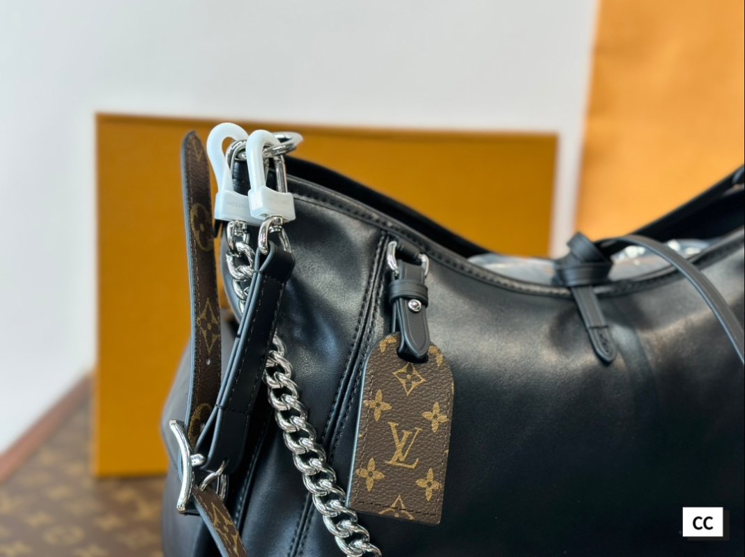 Louis Vuitton Black Leather Motorcycle-Inspired Shoulder Bag view