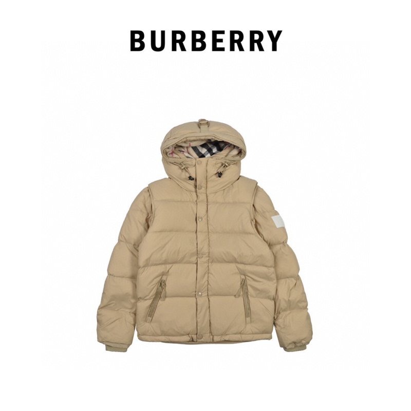 Beige Puffer Down Jacket – Warm Winter Coat view