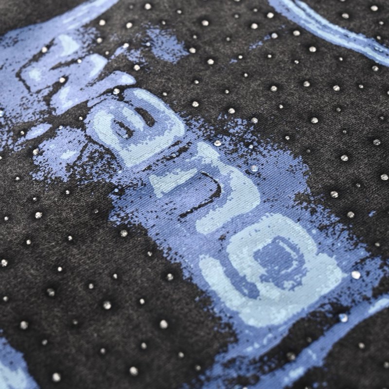 Alexander Wang Black Rhinestone Ice Cube Graphic T-Shirt view