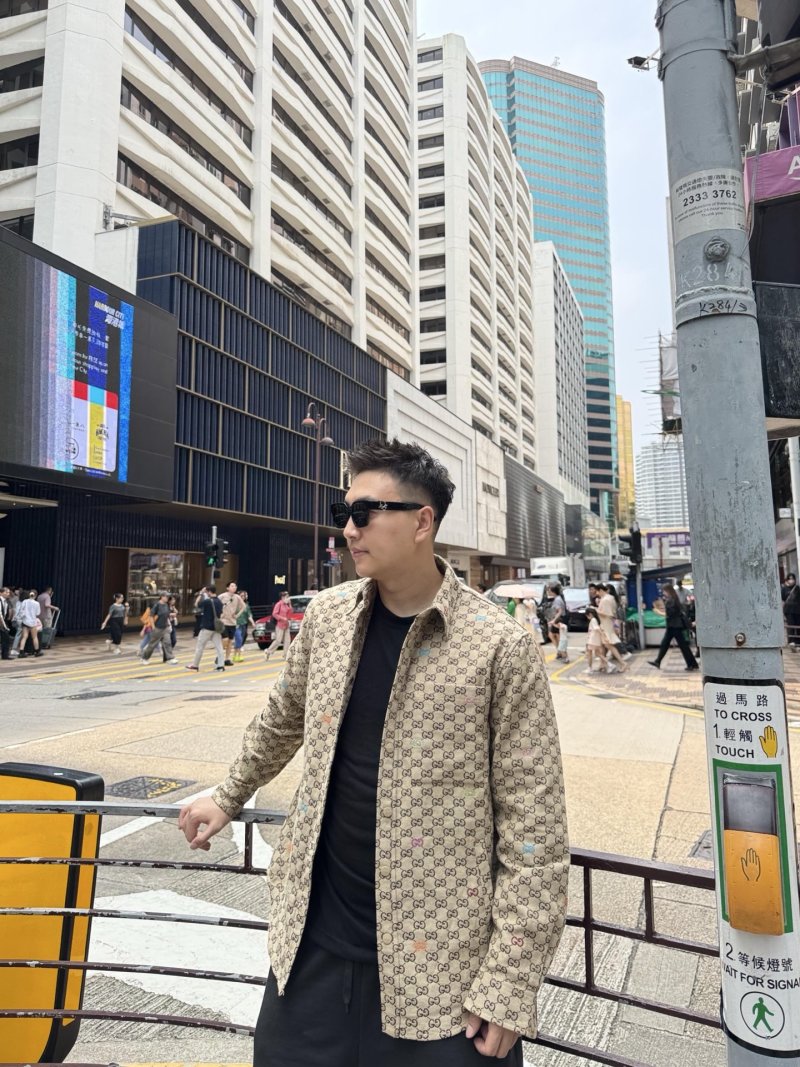 Gucci GG Monogram Beige Quilted Jacket